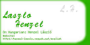 laszlo henzel business card